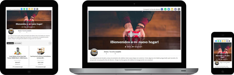 Ejemplo de diseño - Lista de deseos - Inauguración