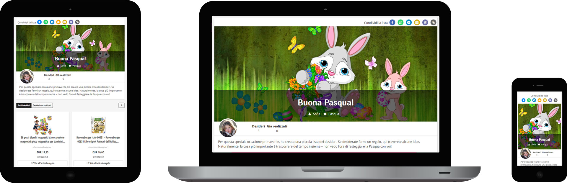 Esempio di design - Lista dei desideri - Pasqua