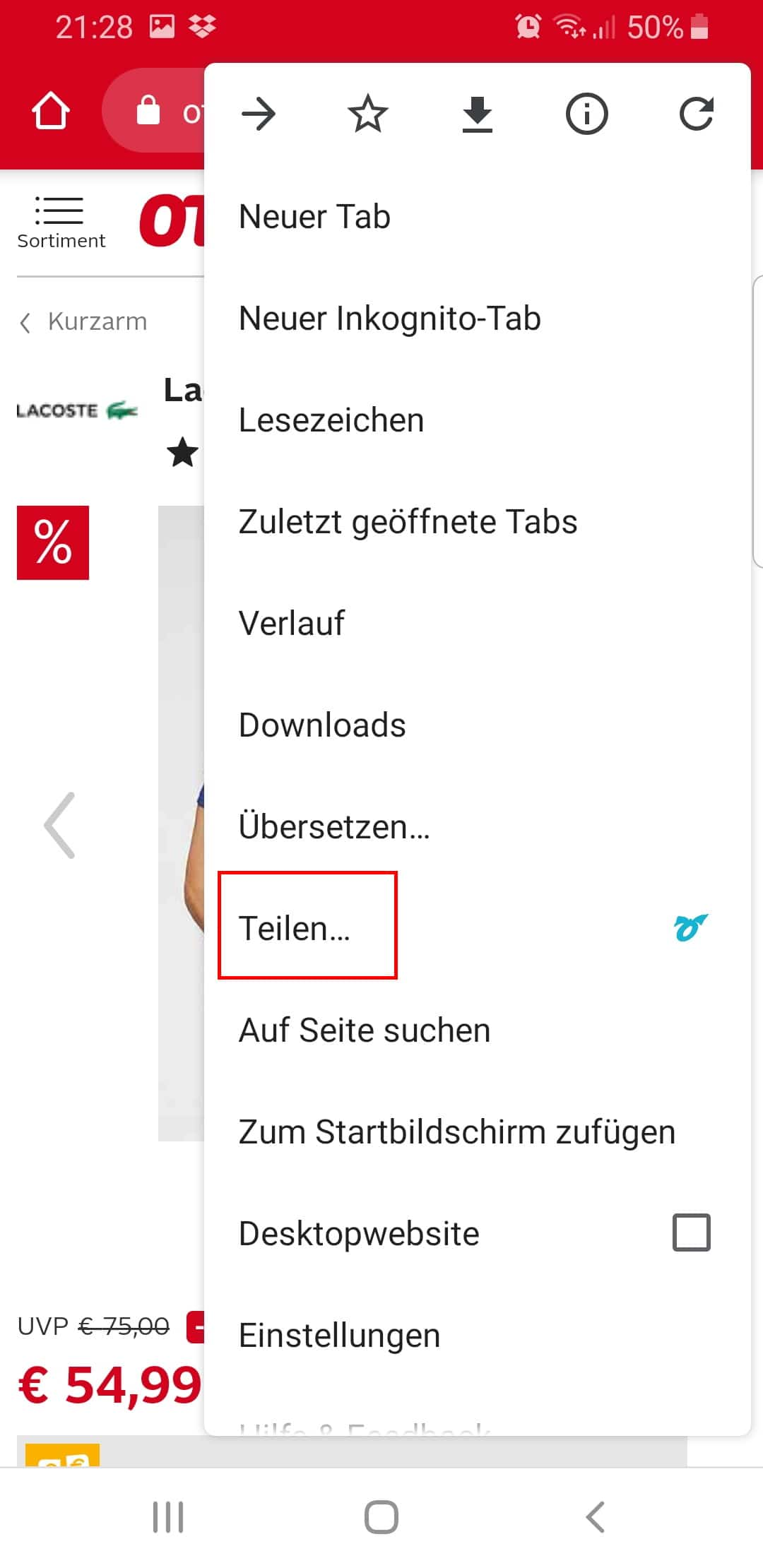 Wunsch hinzufügen über App - Schritt 2