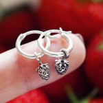 Strawberry Fields - Sterling Silver Ear Hoops