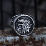 House Stark Direwolf Stainless Steel Ring