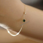 Natural rough Moldavite braclet 