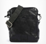 Umh&auml;ngetasche Rindsleder schwarz
