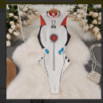 Mono Blanco Para Cosplay De Halloween Y Navidad Con Estampado De Dibujos Animados, Cuello Medio A&hellip;