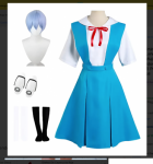 Disfraz De Cosplay Rei Ayanami Asuka Langley Soryu Para Ni&ntilde;a Y Mujer, Uniforme Escolar, Ve&hellip;