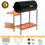 Parrilla Cil&iacute;ndrica con Tapa Mediana + Tabla Pig