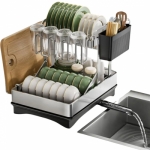 Escurridor de Platos 2 Niveles de Acero Inoxidable Maxim