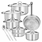 Juego de Ollas 15 piezas Acero Inoxidable