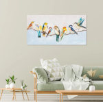 Cuadro Canvas Pajaritos 50x100cm