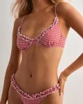 Frill Check Bikini Bra
