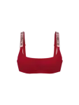 Victoria Secret: Bralette con cuello redondo de encaje y tirantes brillantes